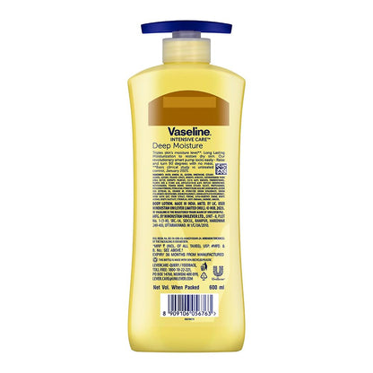 Vaseline Deep Moisture Body Lotion with Ceramide Hyaluron Fillers | 10X More Moisture for Cushion Soft Glowing Skin | For Dry Skin | Lightweight Non-Sticky Formula | 600ml