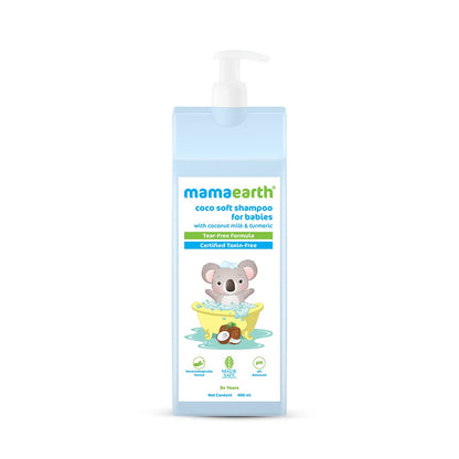 Mamaearth Coco Soft Shampoo with Coconut Milk & Turmeric, for babies, for Gentle Cleansing - 400 ml