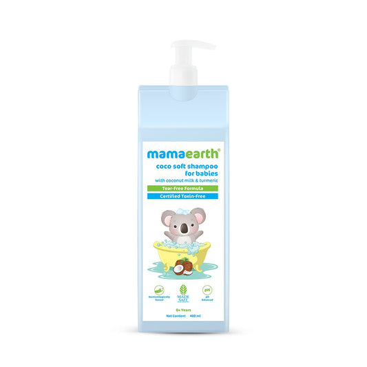 Mamaearth Coco Soft Shampoo with Coconut Milk & Turmeric, for babies, for Gentle Cleansing - 400 ml