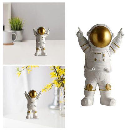 Street27® Cute Outer Space Astronaut Figurine Action Figure Toys Statue for Showpiece Home Living Room Decor Office Desktop Decoration Car Dashboard, Kids Birthday Party Gift, Resin
