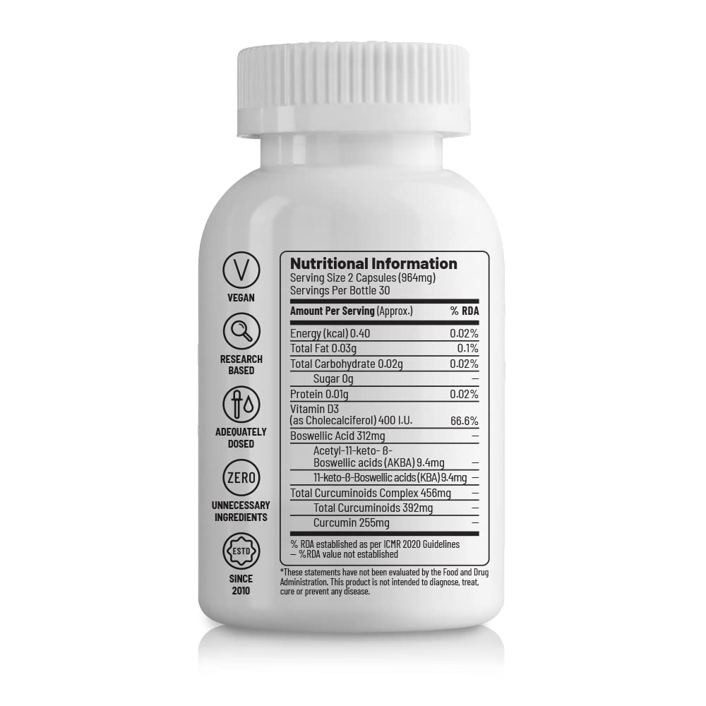 Zephivo Unived Colox, For Exercise-Induced Inflammation, Injury, & Rehab | Pain Relief, Supports Muscle & Tissue Strengthening, Joint Support | Boswellia, BCM-95® Curcumin, D3| 60 Capsules, 1 month Supply

