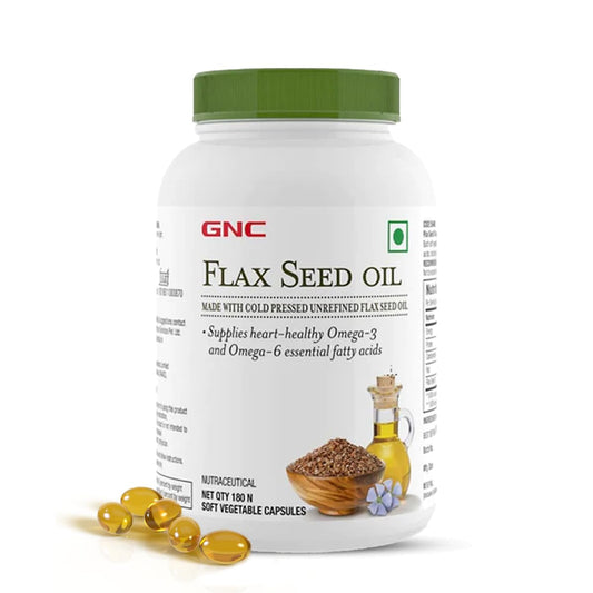 Zephivo GNC Flax Seed Oil Vegetarian Omega 3s | 180 Capsules | Supports Good Memory | Protects Vision | Relieves Stiffness & Joint Discomfort | Cold-Pressed & Unrefined | USA Formulated