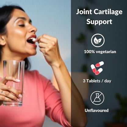 Zanskar Joint Support Supplement (30 Tablets) | 100% Veg - Glucosamine, Chondroitin, MSM, Collagen & Curcumin (4500mg) | Supports Joint Comfort, Flexibility & Mobility