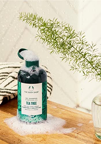 The Body Shop Tea Tree Purifying & Balancing Shampoo 400 ML - For Oily Hair & Scalp |Vegan