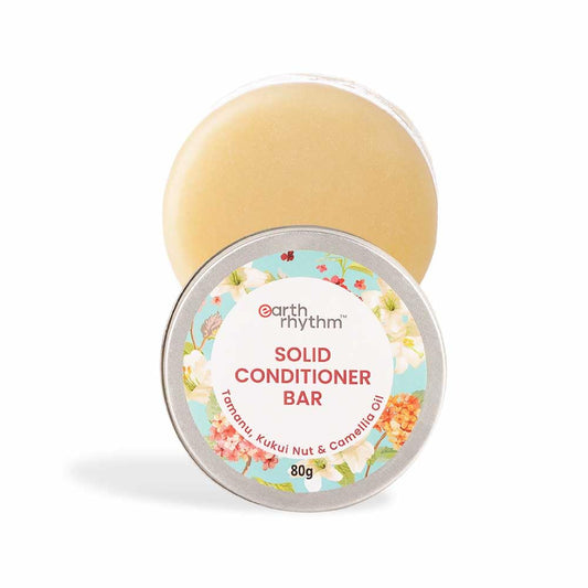 Earth Rhythm Conditioner Bar Tamanu, Kukui Nut & Camellia Oil, Frizz Control + Damage Repair, Sulphates & Paraben Free