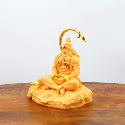Resin Lord Hanuman Idol Decorative Statue for Home Mandir, Car Dashboard, Vastu & Spiritual Gifting