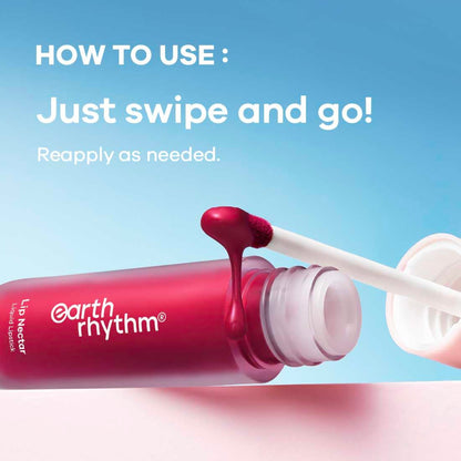 Earth Rhythm Lip Nectar Matte Liquid Lipstick, Weightless, Never Drying, No Mineral Oil 5g - Berry