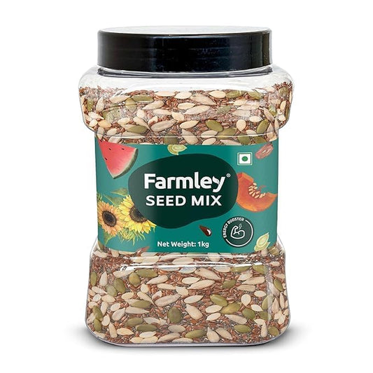 Farmley Seeds Mix, Edible Seed I Healthy Diet Snacks | 100% Natural, dietary fiber,omega-3s I Chia, Pumpkin,Flax, Watermelon and Sunflower Seeds (1000g)
