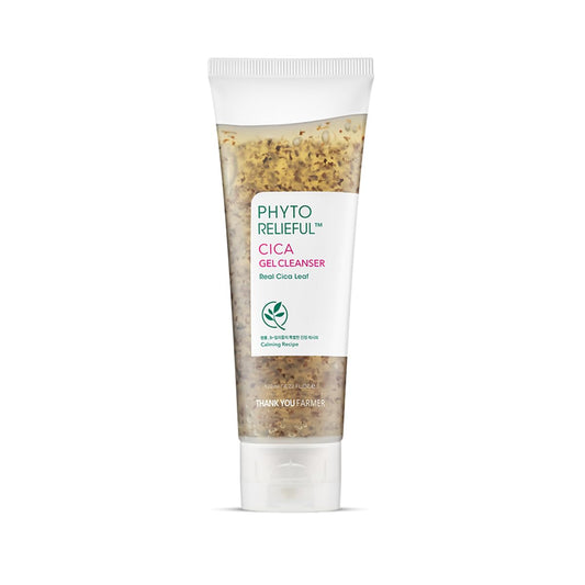 THANKYOU FARMER Phyto Relieful Cica Gel Cleanser (120 ml) Korean Daily Face Wash for Sensitive & Acne-Prone Skin, Soothing Cica Leaf & Botanical Extract Gel Face Cleanser, pH-Balanced, Gentle, Hydrates & Removes Impurities, Reduces Redness