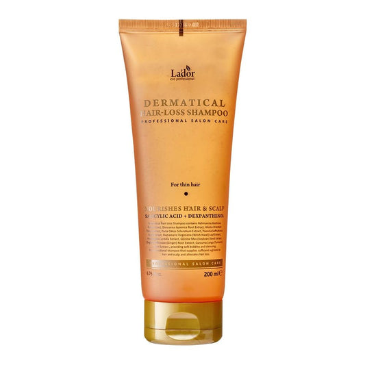 LADOR Dermatical Hair-Loss Shampoo (For Thin Hair) - 200ml | Help Reduce Hair Fall, Improve Hair Growth, Gently Exfoliates Scalp | Korean Shampoo for Scalp Care