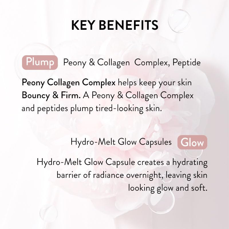 LANEIGE Bouncy&Firm Face Sleeping Mask with Collagen | Barrier Boosting Hydration with Peony & Collagen Complex | Gel Texture Collagen Cream | Night Cream for Glowing Skin