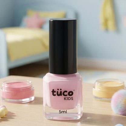 Tuco® Kids Water Based Safe Nail Polish for girls | Easy to Peel Off, Non Toxic, Natural & Safe for Kids | Play Safe with Chemical Free Nails for Daughters | Pack of 1x5ml | Pink