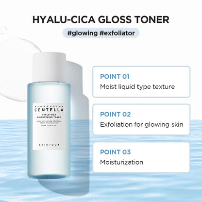 SKIN1004 Madagascar Centella Hyalu-Cica Brightening Toner | Hyaluronic Acid CICA Niacinamide | Hydrating and Refreshing Multi-Care Solutions