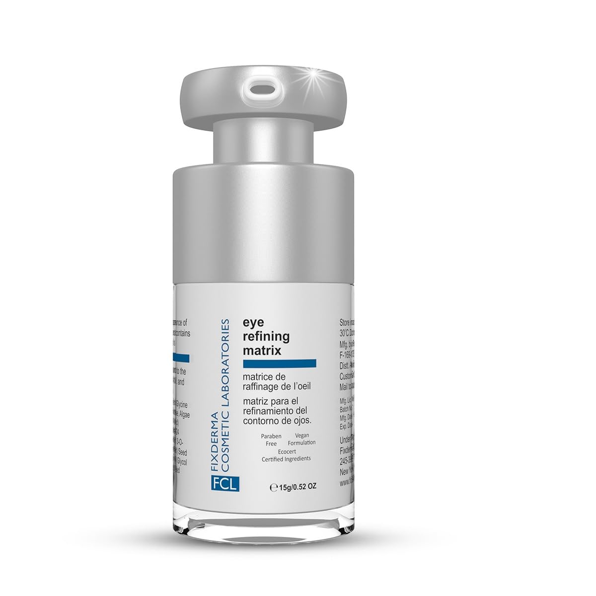 FCL Eye Refining Matrix Under Eye Gel For Dark Circles, Puffiness & Fine Lines with Vitamin C & Hyaluronic Acid | Eye Serum for Dark Circles | For Women & Men Skin Care - 15 gm