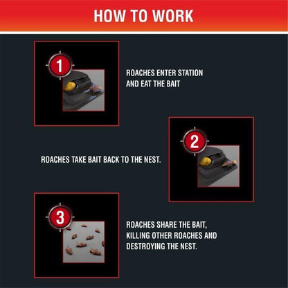 NOROACHY Natural Cockroach Killer | Eco-Friendly Roach Control for Kitchen, Bathroom & Cabinets| Indoor Roach Bait Stations for Home | Anti Roach Gel - Cockroach Killer (6)