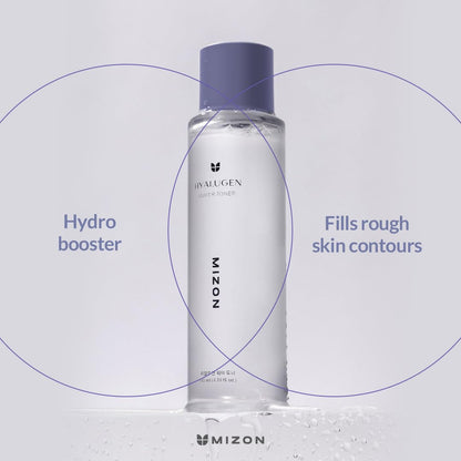 MIZON Hyalugen Water Toner for Deep Hydration and Better Skin Texture with Marine Collagen and Hyaluronic Acid Total Care Korean Skincare - 130 ml