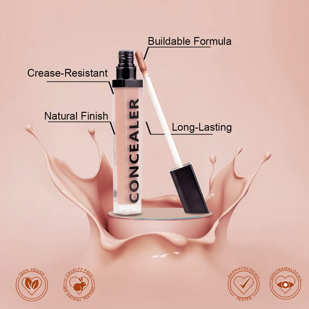 Daily Life Forever52 Coverup Concealer | Full Coverage, Crease-Resistant, Blendable & Buildable, Natural Finish for Light Skin | Butter Pecan, 7ml