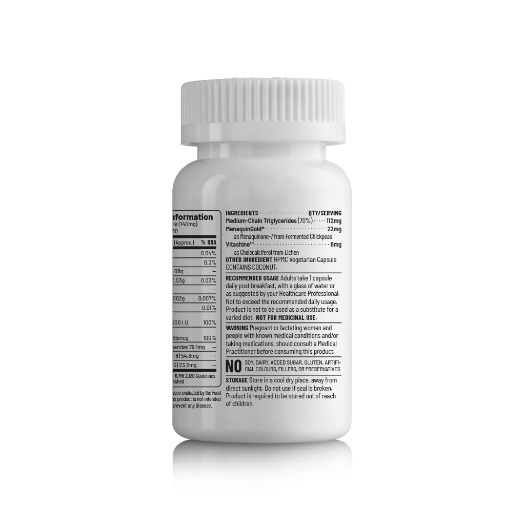 Zephivo Unived Basics D3+K2 (MK-7) | Vegan Vitamin D3 600 IU & Vitamin K2-7 (MenaquinGold) 55mcg | Immunity, Heart, Muscle, & Bone Health | Plant-Based & Natural | 30 Vegan Capsules
