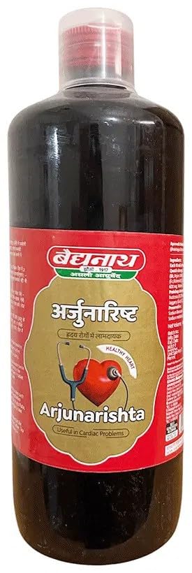 Baidyanath asli ayurved jhansi Arjunarishta Syrup - 450ml | Helps in Management of Blood Pressure | Helpful in maintaining wellness of Heart Problems