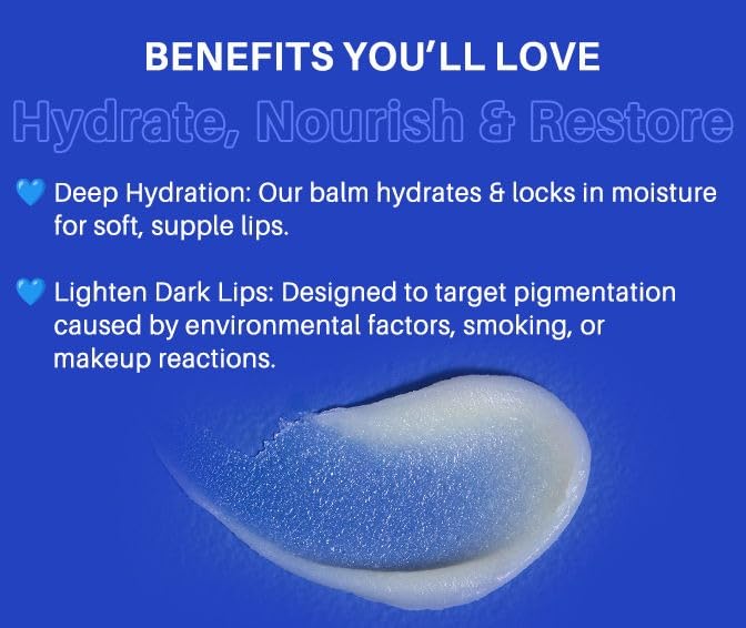 DERMDOC LipBright Treatment with 1% Glutathione + 2.5% Arbutin Lip Balm, 10 gm | Brightens Lip | Reduces Pigmentation | For Dry & Chapped Lips | Lightweight | Non - sticky