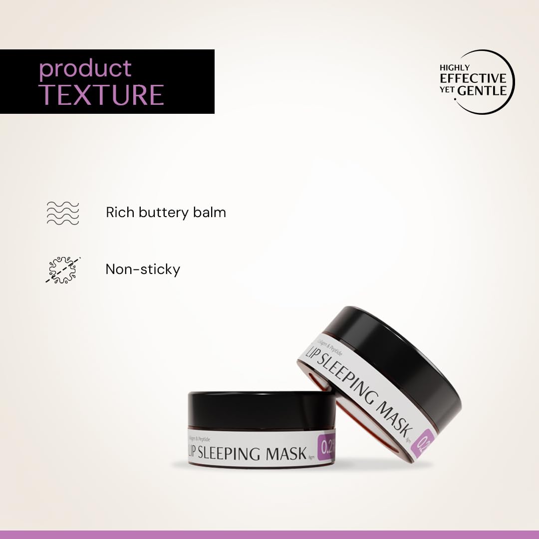 Deconstruct Lip Mask | Collagen And Peptide Lip Sleeping Mask For Dry Lips | For Women And Men | 8Gm,Clear