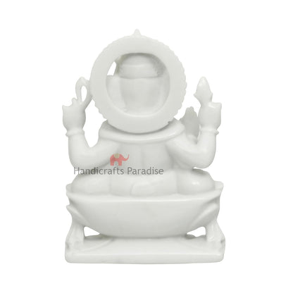 Paradise Sitting Ganesha for Puja Goodluck Blessings and Home Décor Showpiece - 6.25 inch