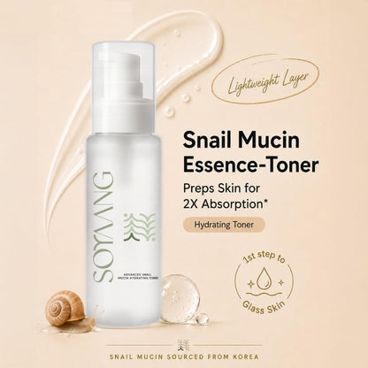 Soyaang Advanced Snail Mucin Hydrating Toner with Aloe Vera, Allantoin & Panthenol | Boosts Moisture, Soothes Skin & Enhances Serum Absorption | Alcohol-Free | 75ml