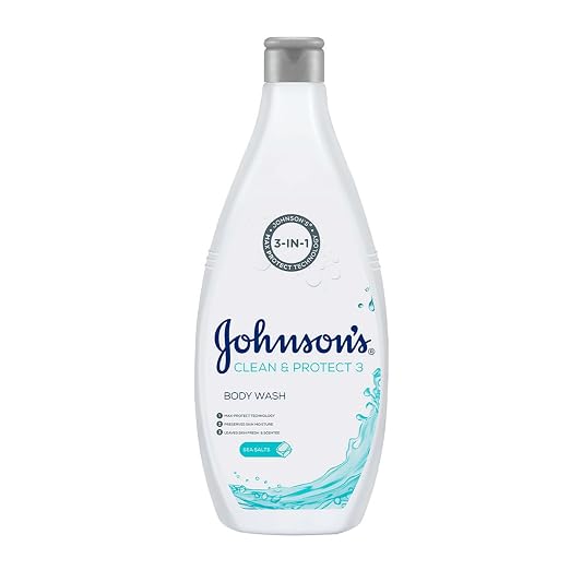 Johnson's Clean & Protect 3 Body Wash with Sea Salts 750ml | 3-in-1 Formula, Preserves Skin Moisture