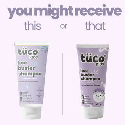 Tuco® Kids Natural Lice Buster Shampoo, 100ml | Infused with Camphor, Neem, Tea Tree Oil, Perfect for Lice & Itchy Scalp, Ages 2-5, 4-10, 10-15, 5-10 Years