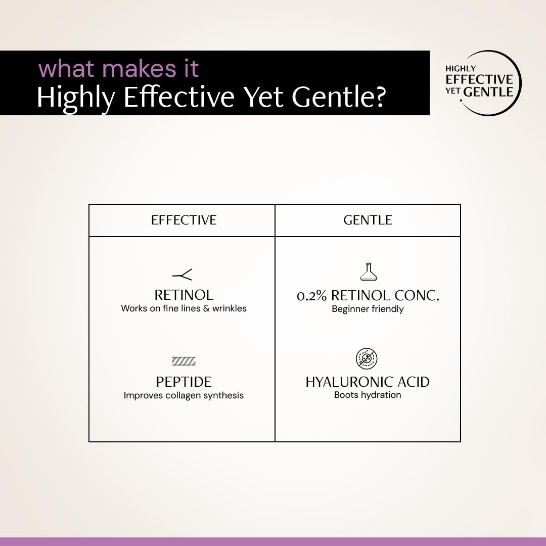 Product feature card highlighting effective and gentle ingredients with icons and text on a light background.