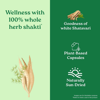 A TATA Product -Organic India Shatavari Capsules, 60 Capsules, Supports Women’s Health, Whole Herb*, Certified Organic, No Added Fillers or Chemicals
