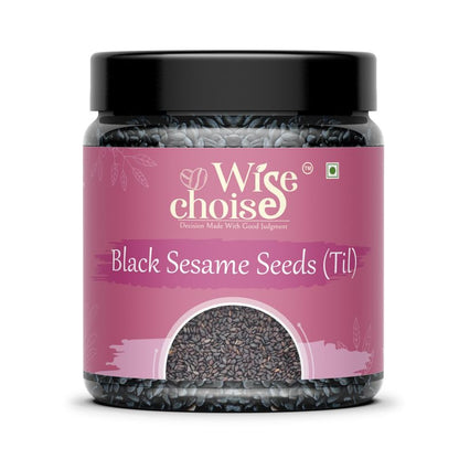 WiseChoise Black Sesame Seeds for Eating 100gm| Whole Fresh and Natural Unhulled Kale | Black Til Seed for Weight Management, Indian Spice | Kaale Til
