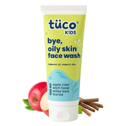 Tuco® Kids Daily Face Wash for Acne Prone Skin | Infused with Orange, Glycerin, Sugarcane, Witch hazel | pH Balanced | 2-15 Years Age| Paraben, SLS & Sulphate Free | 100 ml (Pack of 1)