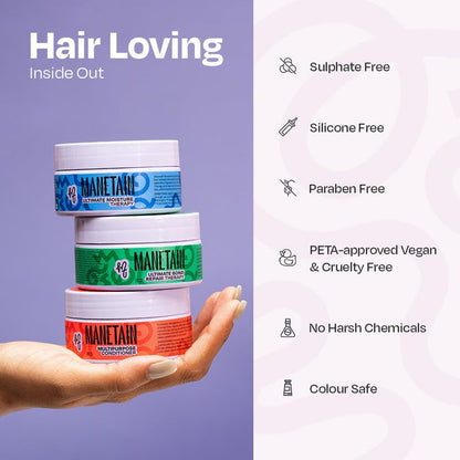 MANETAIN Multipurpose Conditioner 100gm for Curly & Wavy Hair | Hydrating Protein–Moisture Balanced Formula for Frizz Control & Softness | CG-Friendly, Silicone-Free | Suitable for Women & Men