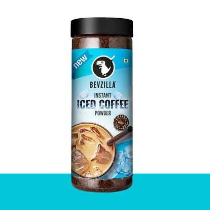 Bevzilla 200 Gram Instant Iced Coffee Powder | Make 100 Cups|Arabica Strong Coffee|Cold Coffee | Unbreakable Jar