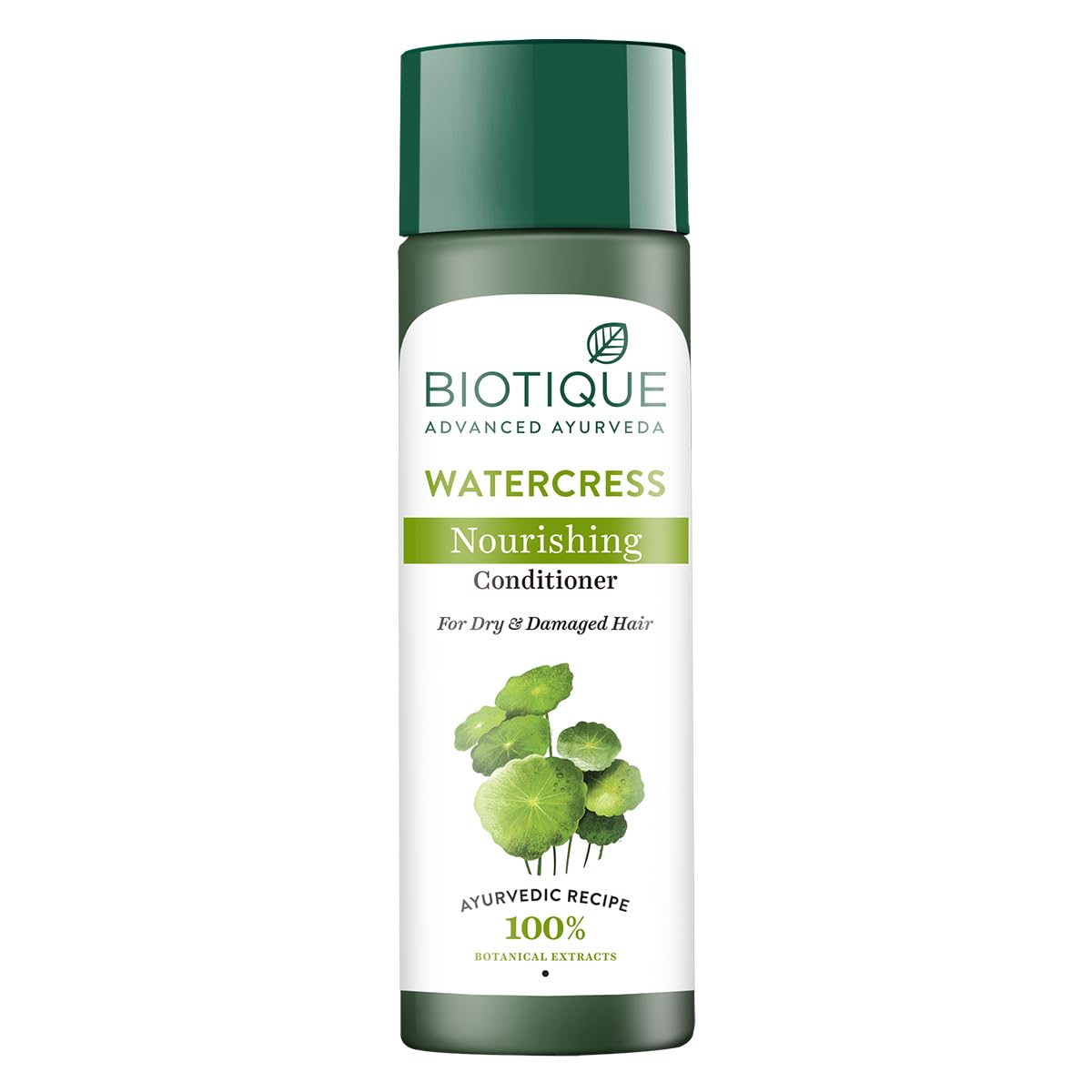 Biotique Watercress Nourishing Conditioner bottle on a white background