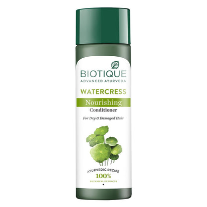 Biotique Watercress Nourishing Conditioner bottle on a white background