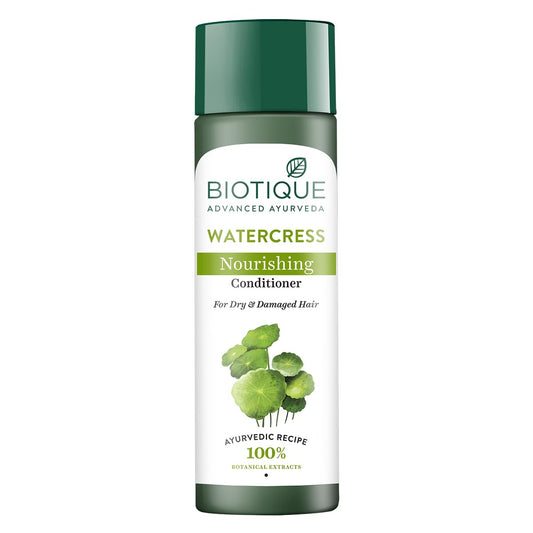 Biotique Watercress Nourishing Conditioner bottle on a white background