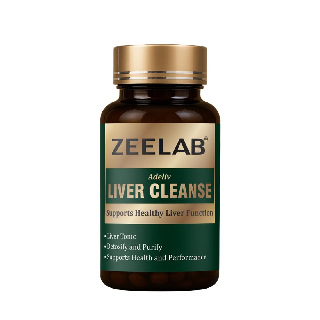 Zeelab liver cleanse supplement bottle on a white background