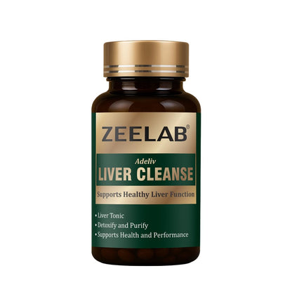 Zeelab liver cleanse supplement bottle on a white background