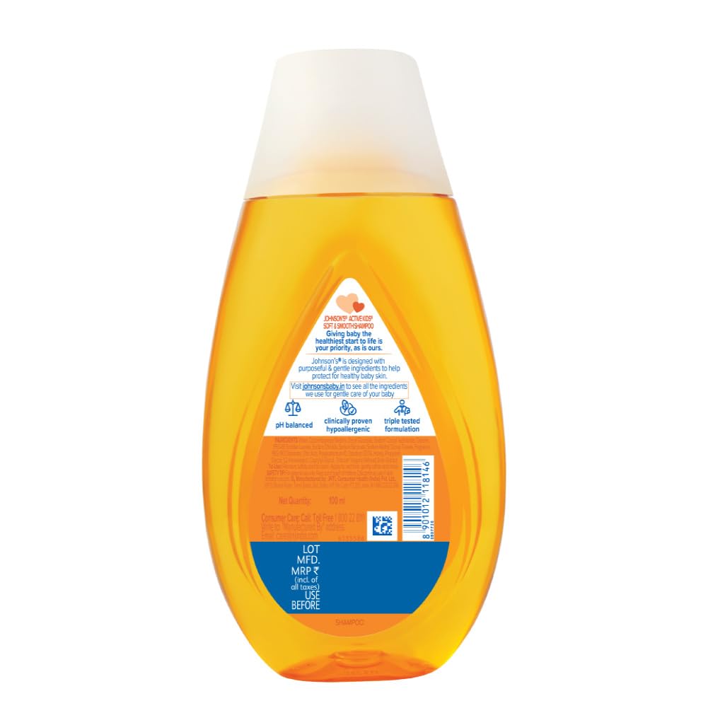 Johnson's Baby Active Kids Soft and Smooth Shampoo, 100ml
