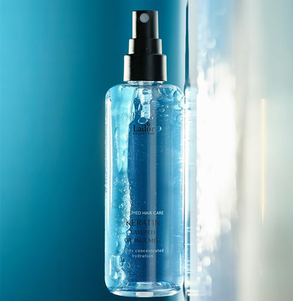 LADOR Keratin Layered Oil Hair Mist (130ml) Korean Keratin Layered Perfume Oil Mist for Heat & Color Protection | Deeply Conditions, Promotes Soft Shiny Hair, Prevents Damage