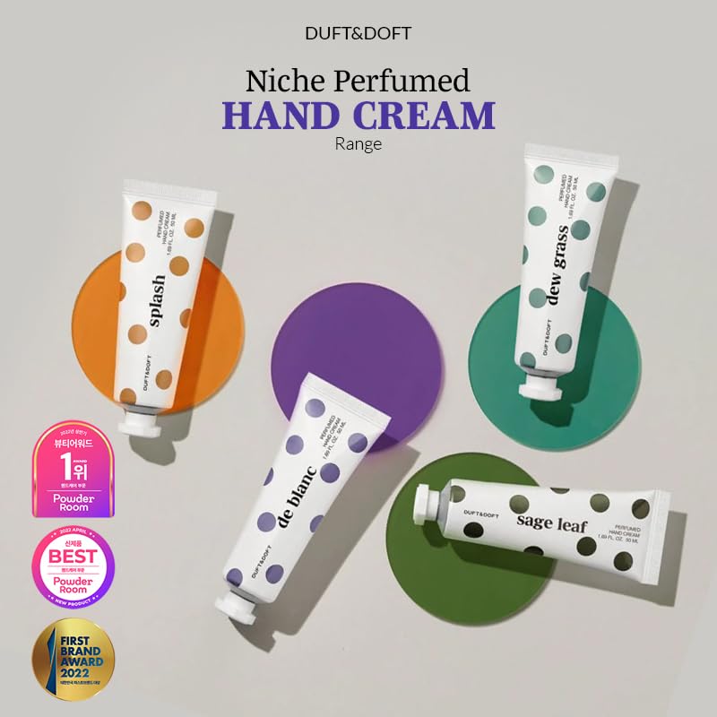 DUFT & DOFT Niche Perfume Hand Cream Sage Leaf (50ml): Herbal Cypress & Cedar, Cocoa Butter & Squalane for Intense Hydration & Softness
