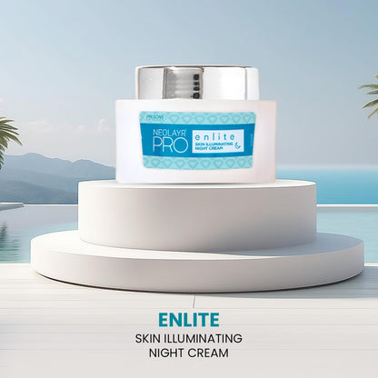 NEOLAYR Pro Enlite Skin Illuminating Night Cream | Vitamin C Night Cream | Ideal for Dark Spots and Uneven Skin Tone | Boosts Collagen Production | 40 GM