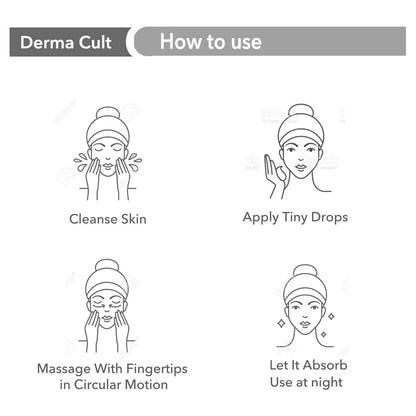 O3+ Derma Cult Retinol Cream Night Moisturizer for Wrinkles Radiance with Adaptogen, 25g
