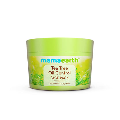 Mamaearth Tea Tree Oil Control Face Pack With Tea Tree & Salicylic Acid For Normal To Oily Skin - 200G,Diy-Like Texture,Controls Sebum Production & Acne,Clay Face Mask,Free From Harmful Chemicals
