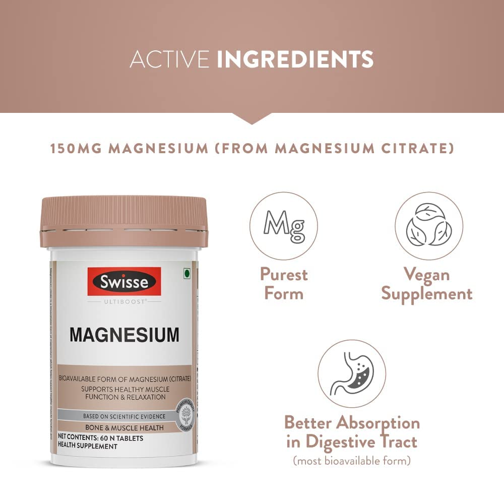 Zephivo Swisse Magnesium For Muscle Recovery, Sound Sleep & Stress Relief - Australia's No. 1 Magnesium Supplement, Manufactured In Australia - Supports Relaxing, Calming & Muscle Regenerative Sleep - 60 Tablets (1 Tablet Per Serving)