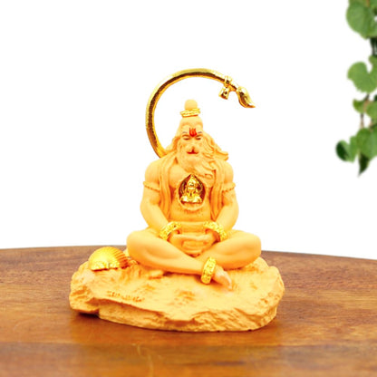 Resin Lord Hanuman Idol Decorative Statue for Home Mandir, Car Dashboard, Vastu & Spiritual Gifting