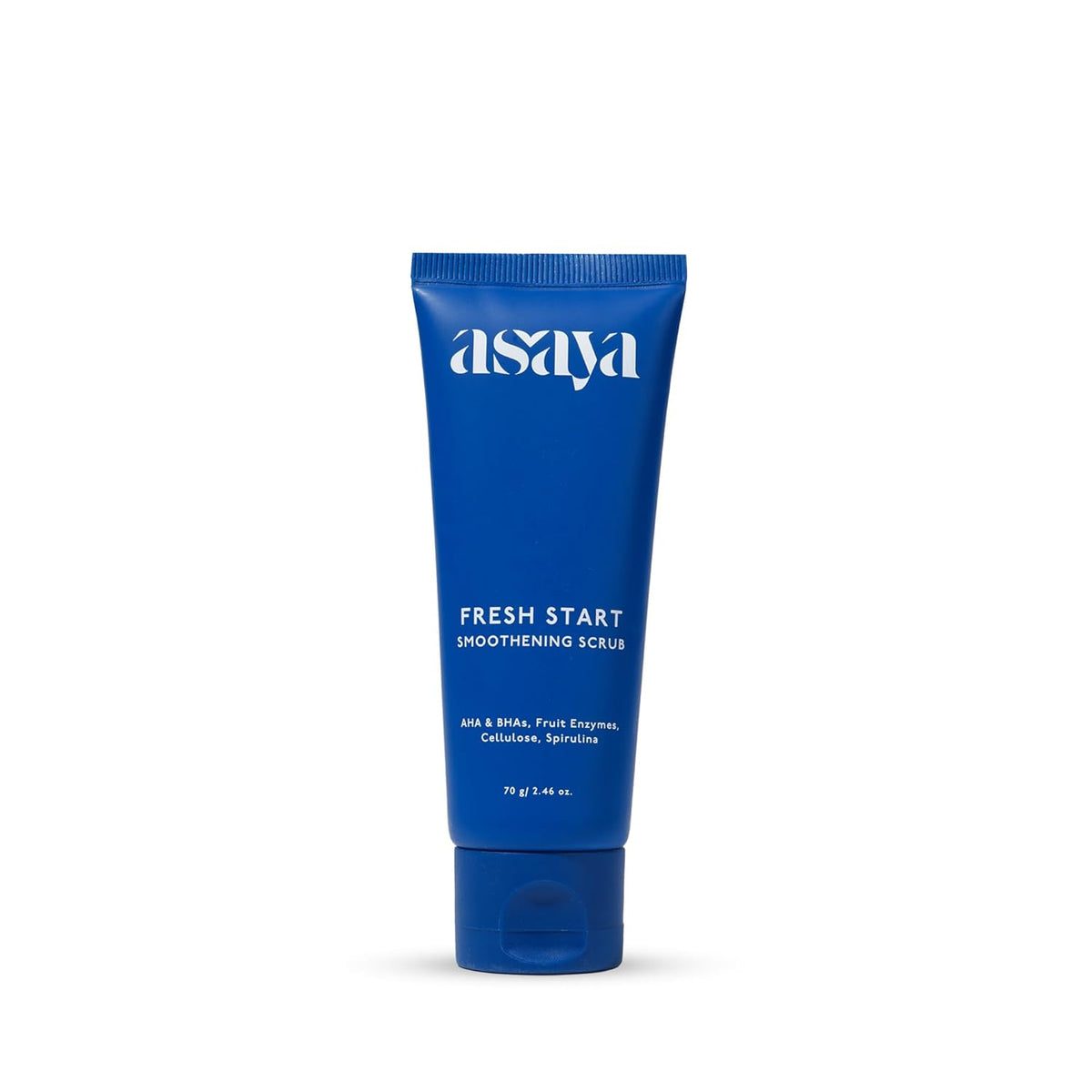 Asaya Fresh Start Smoothening Scrub | Face Exfoliator for Instant Glow-Up | Exfoliating Face & Body | AHA BHA | Dead Skin Remover for Pores, Blackheads & Uneven Skin - 70gm