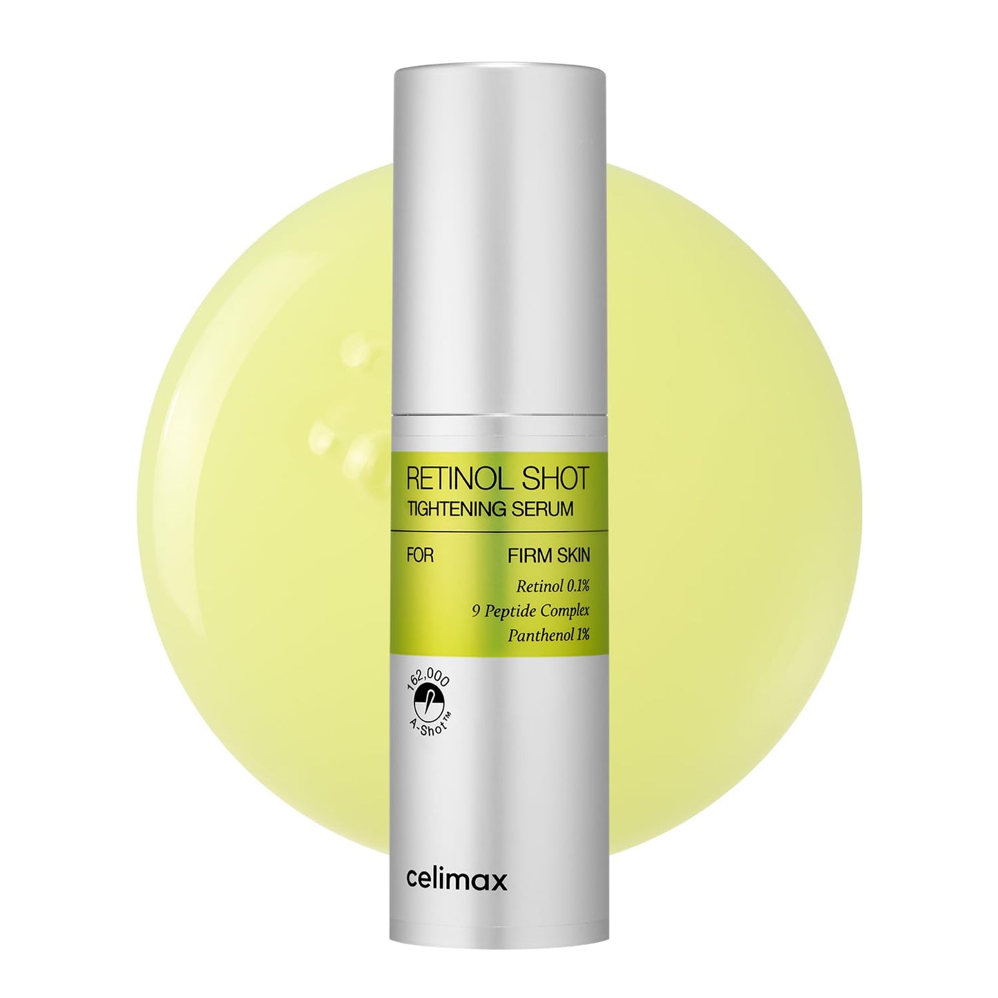 Celimax The Vita-A Retinol Shot Tightening Korean Face Serum - 30ml | 0.1% Retinol + 9 Peptides + 1% Panthenol + Niacinamide | Pore Minimizing, Wrinkles & Fine Lines | Firmer Skin, Anti-Aging, Skin Smoothing K-Beauty